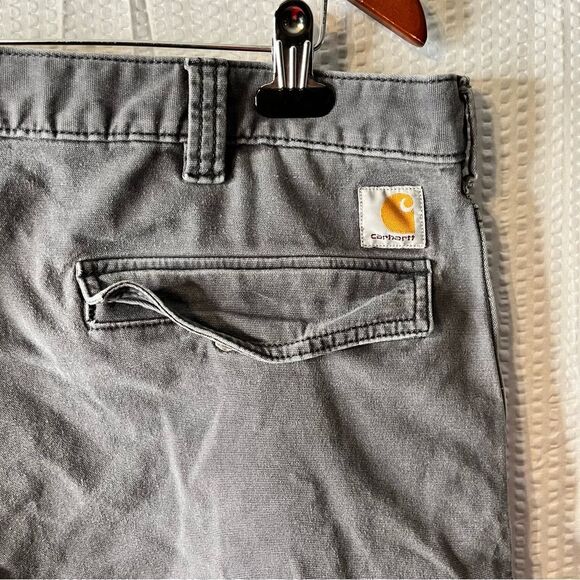 Carhartt Relaxed Fit Canvas Cargo Grey Shorts Size 42 - Picture 3 of 7